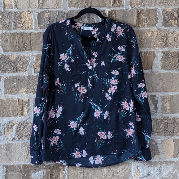 Carve Designs Tops Carve Designs Dylan Gauze Shirt Floral Bouquet